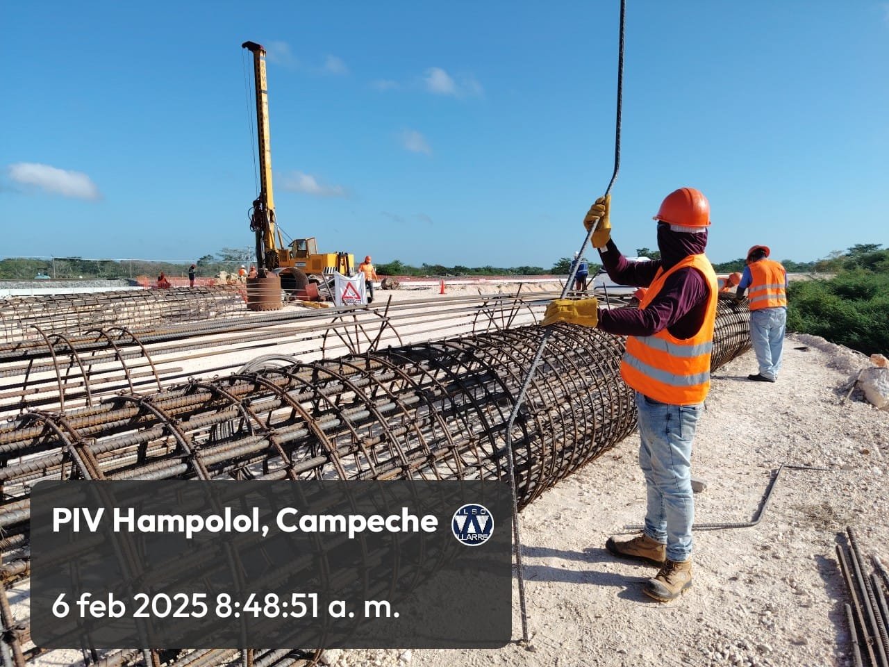 Construcción de pilas in situ para PIV Hampolol